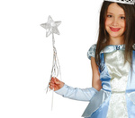 Różdżka Księżniczki gwiazdka 45cm srebrna