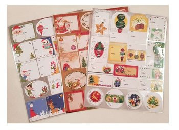 Naklejki na prezenty 36 sztuk