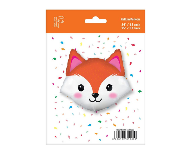 Balon foliowy 24" Zwierzak - Lisek głowa