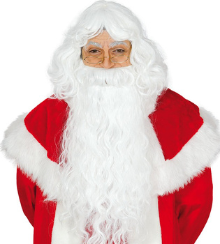 Akcesoria Świętego Mikołaja: Peruka i Broda