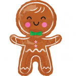 Balon foliowy 26" Piernikowy Ciastek z zieloną muchą