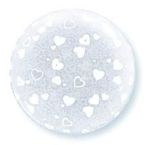 Balon Bubble 20" Dekoracyjne SERDUSZKA