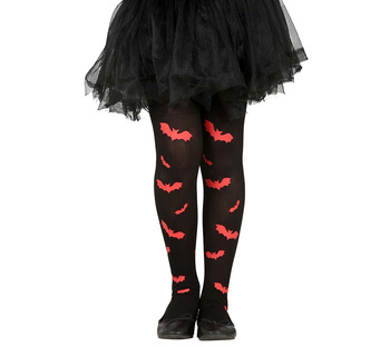 Rajstopy dziecięce czarne w nietoperze 3-6 lat