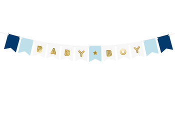 Baby Shower - Baner Baby Boy niebieski 160cm