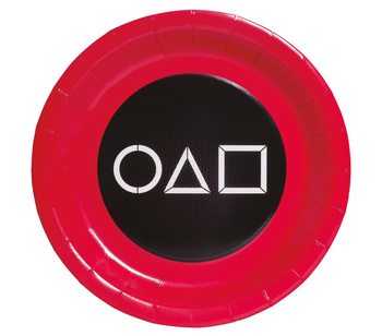 Gracz "Squid Game" - Talerze 23cm 6 sztuk