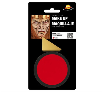 Farbka do twarzy 9g z gąbką - czerwona
