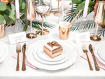 Jednokolorowy ROSE GOLD - Pudełeczka weselne 10 sztuk