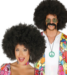 Peruka z brodą AFRO czarna