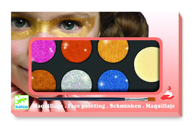 Farbki do twarzy paletka METALLIC 6 kolorów
