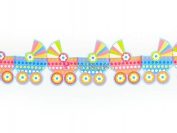 Girlanda bibułowa Wózeczki kolorowe 3m