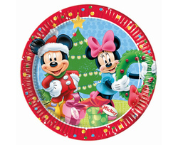 Mickey Mouse Christmas - Talerzyki 23cm 8 sztuk