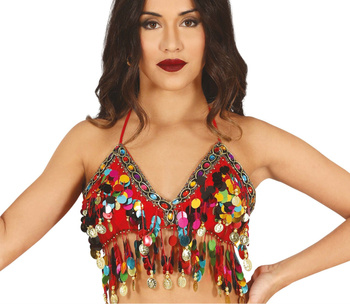 Top "Tancerki Belly Dance" czerwony