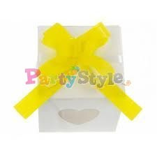 Wstążka ściągana 1cm żółta 50 sztuk