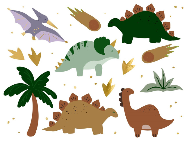 Dino Party - Tatuaże dziecięce 13 sztuk