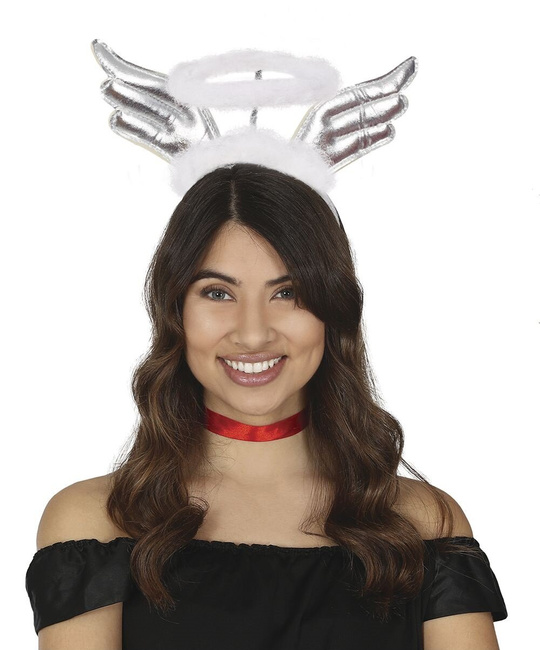 Aureola biała ze skrzydełkami