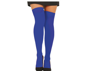 Pończochy gładkie - niebieskie