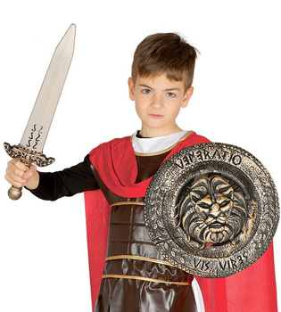 Akcesoria Gladiatora - Tarcza 29cm i Miecz 48cm plastikowe