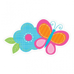 Roczek dziewczynki "Motylki" - dekoracje wycinane 12 sztuk