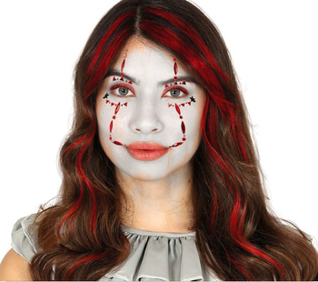 Kryształki do twarzy - naklejki 3D Klaun