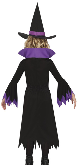 Kostium dziecięcy Wiedźma suknia czarno - fioletowa
