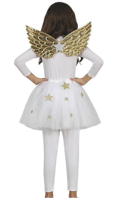 Akcesoria Aniołka - spódniczka dziecięca TUTU + skrzydełka złote