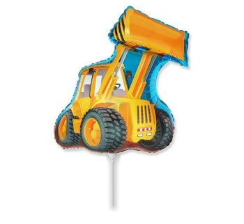 Balon foliowy 14" na patyczku - Budowa - Koparka