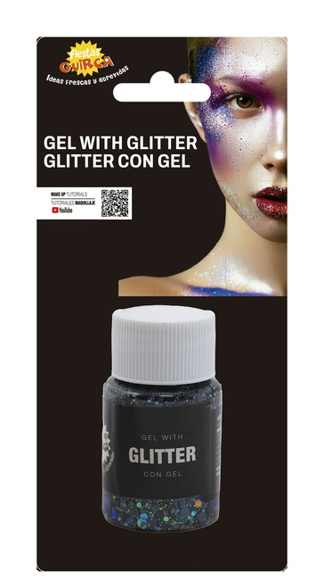 Brokat w żelu 20g - czarny