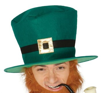 Cylinder zielony St. Patrick, filc