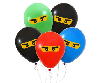 Balony 12" nadruk "Ninja" 5 sztuk