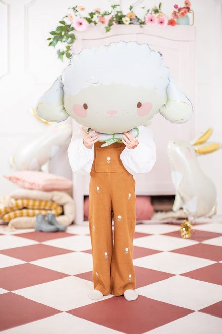 Balon foliowy 28" Zwierzak - Owieczka biała głowa