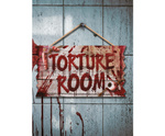 Tabliczka z drewna TORTURE ROOM