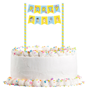 Bluey - Topper na tort flagietki PARTY