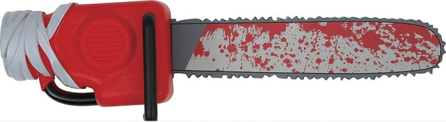 Piła elektryczna z krwią