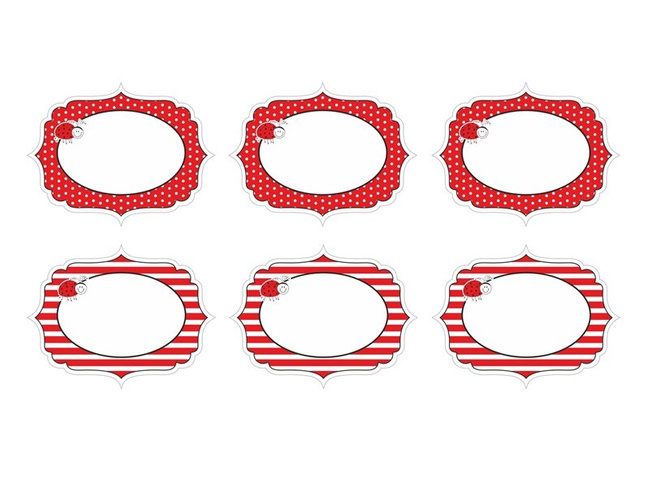 Biedronki - Etykieta Candy Bar 6 sztuk