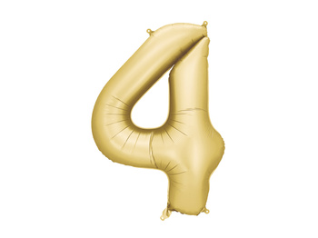 Balon foliowy 34" mat złoty numer 4