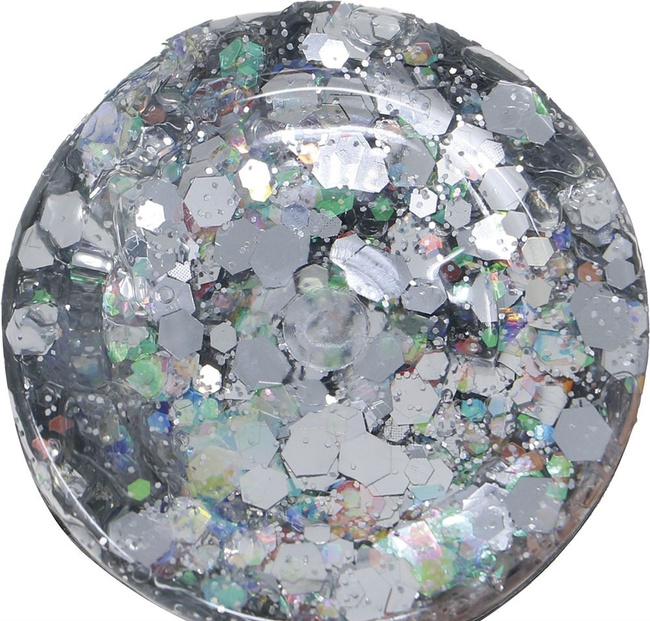 Brokat w żelu 20g - srebrny