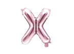 Balon foliowy 14" pudrowy róż Litera X