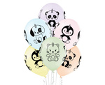 Balony 12" nadruk "Zwierzęta unicorn" mix 6 sztuk