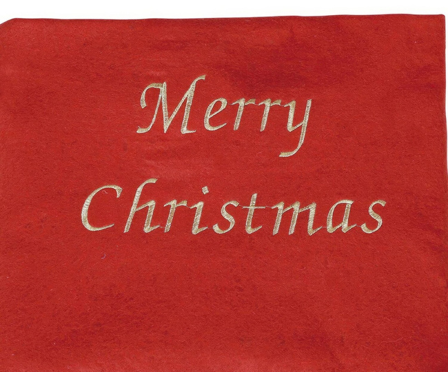 Worek Mikołaja haft: Merry Christmas 70x93cm