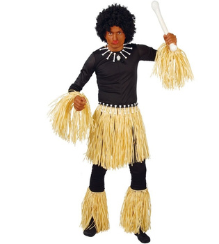 Akcesoria Jaskiniowca - Spódnica + nakładki ZULU