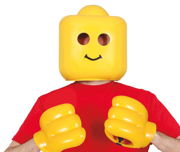 Zestaw "Ludzik LEGO" maska + rękawice
