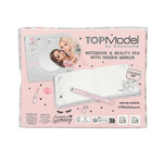 Top Model Notes srebrny z lusterkiem i długopisem