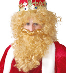 Peruka męska z brodą "Król" blond