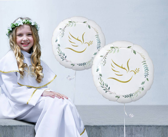 Balon foliowy 18" Gołąbek w wieńcu