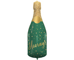 Balon foliowy 37" Butelka Szampana Hooray zielona
