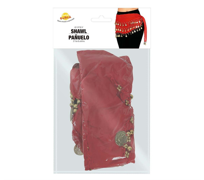 Akcesoria arabskiej tancerki - chusta z monetami