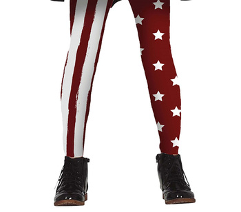 Rajstopy dziecięce biało - czerwone USA 3-6l