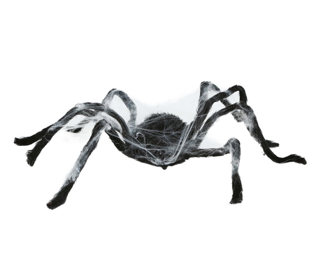 Pająk 80cm interaktywny czarny z pajęczyną