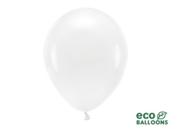Balony Eco 30cm pastel białe 10 sztuk