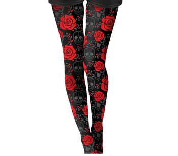 Rajstopy - Catrina, czarne w róże